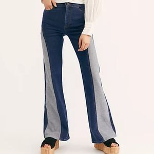 We The Free | by Free People Flip It and Reverse It Flare High-rise denim